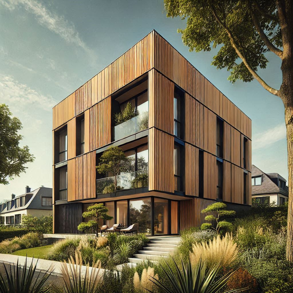 ترموود در نمای ساختمان