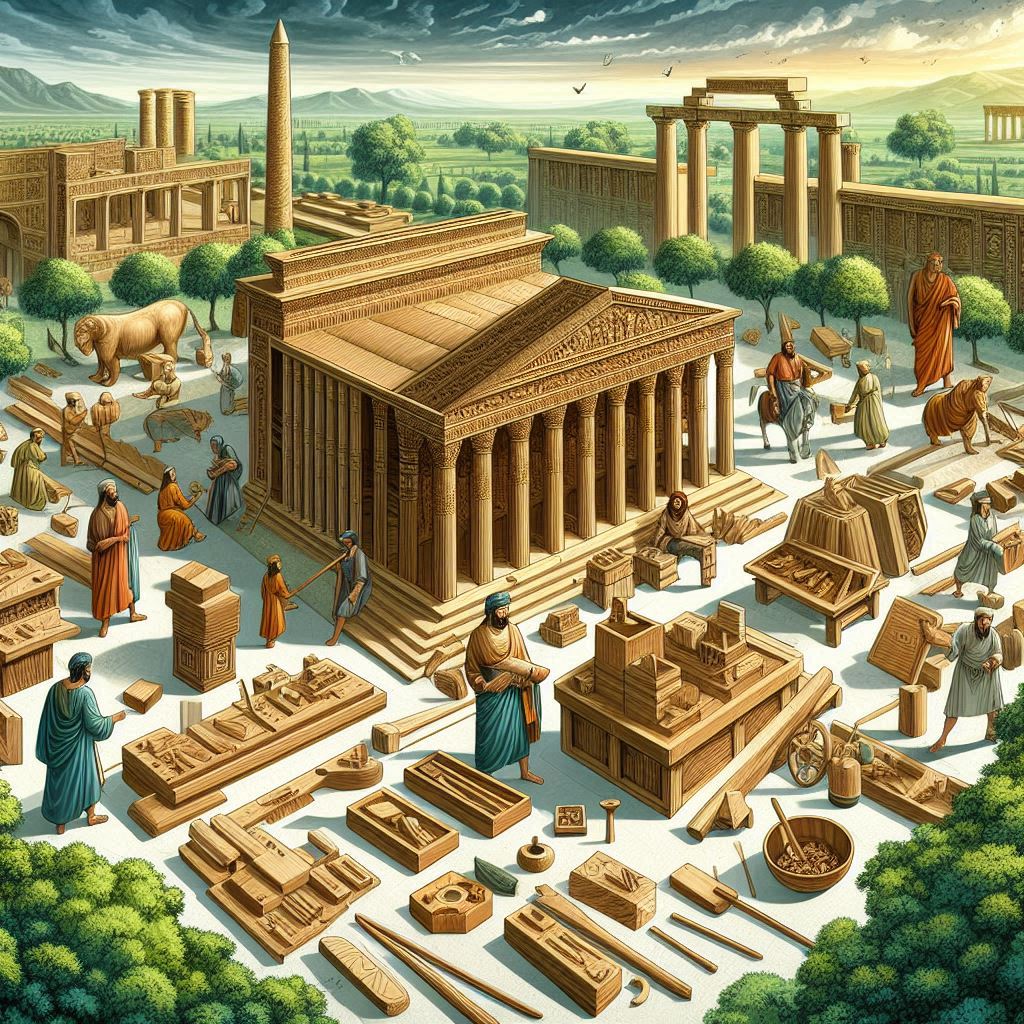 تاریخچه چوب در زمان هخامنشیان