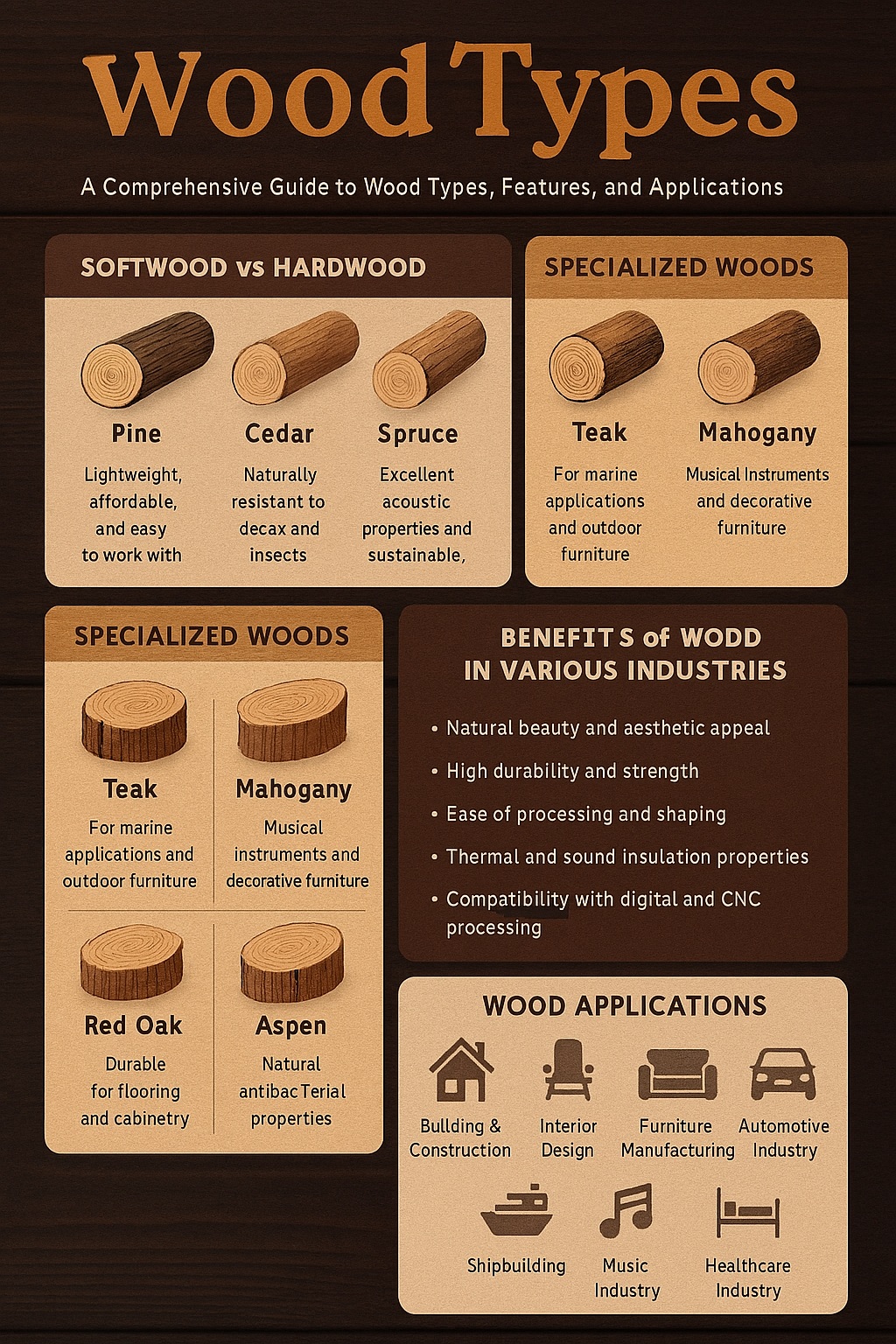 درباره انواع چوب