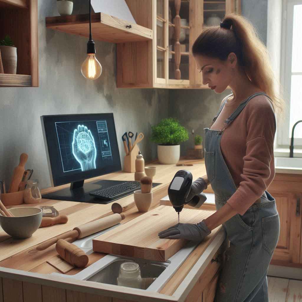 آموزش ترمیم لوازم چوبی در خانه توسط خانم ها