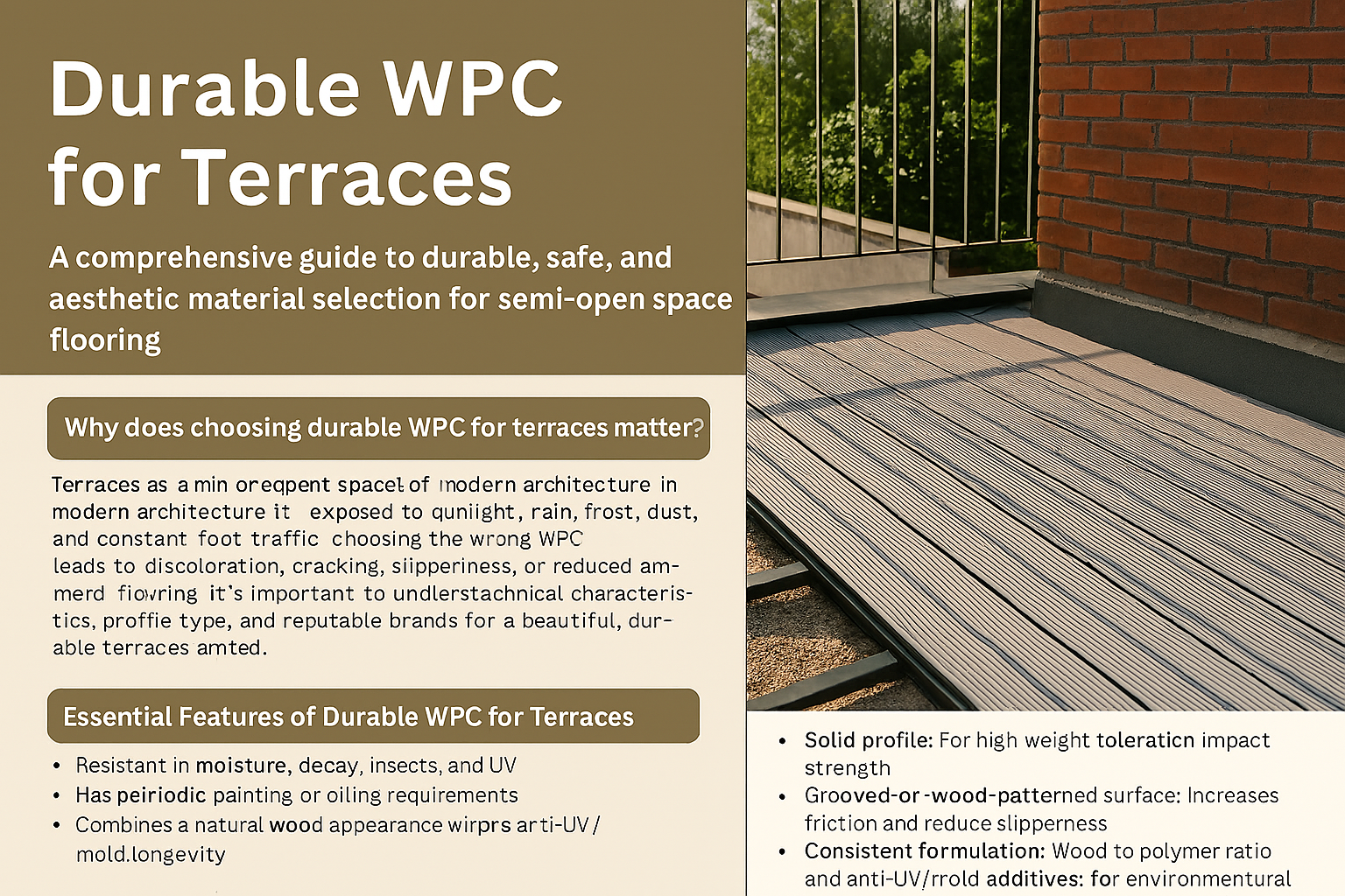 چوب پلاست مقاوم برای تراس