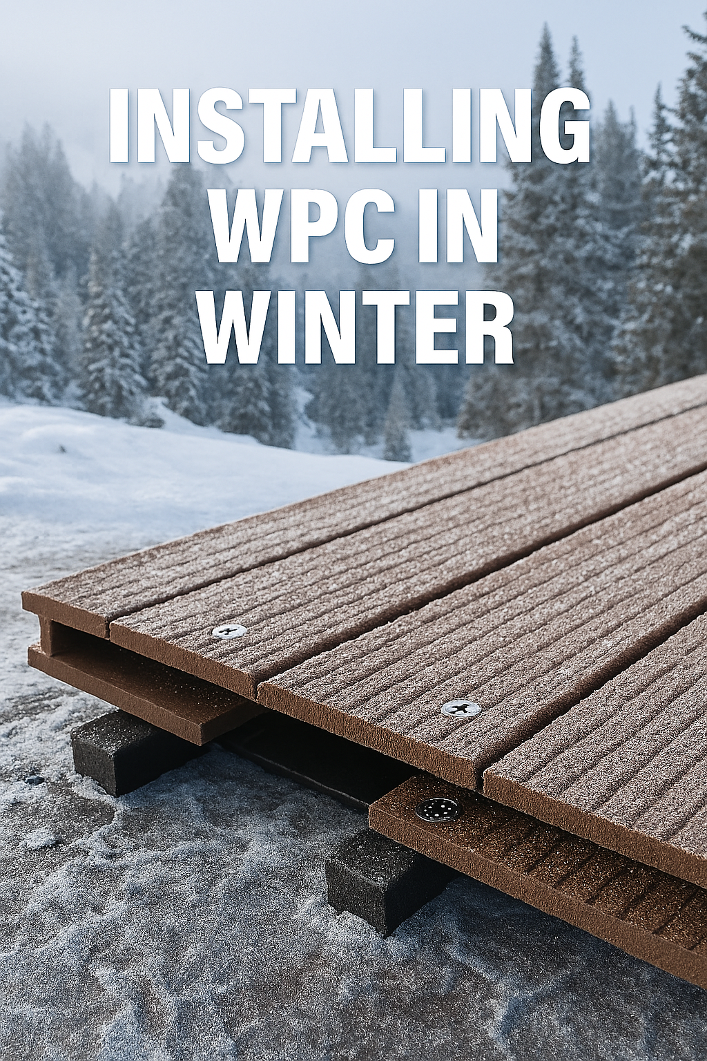 نصب چوب پلاست در زمستان