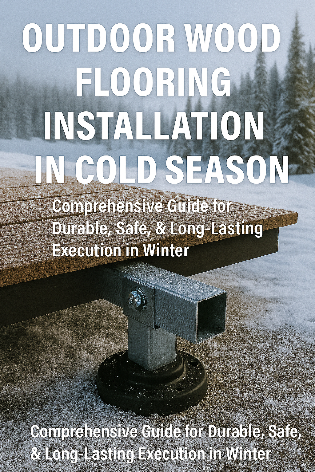 نصب کفپوش چوبی فضای باز در فصل سرد