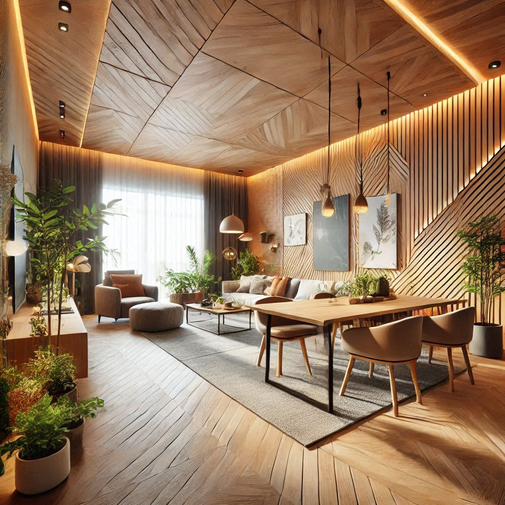 دیوار آماده چوبی