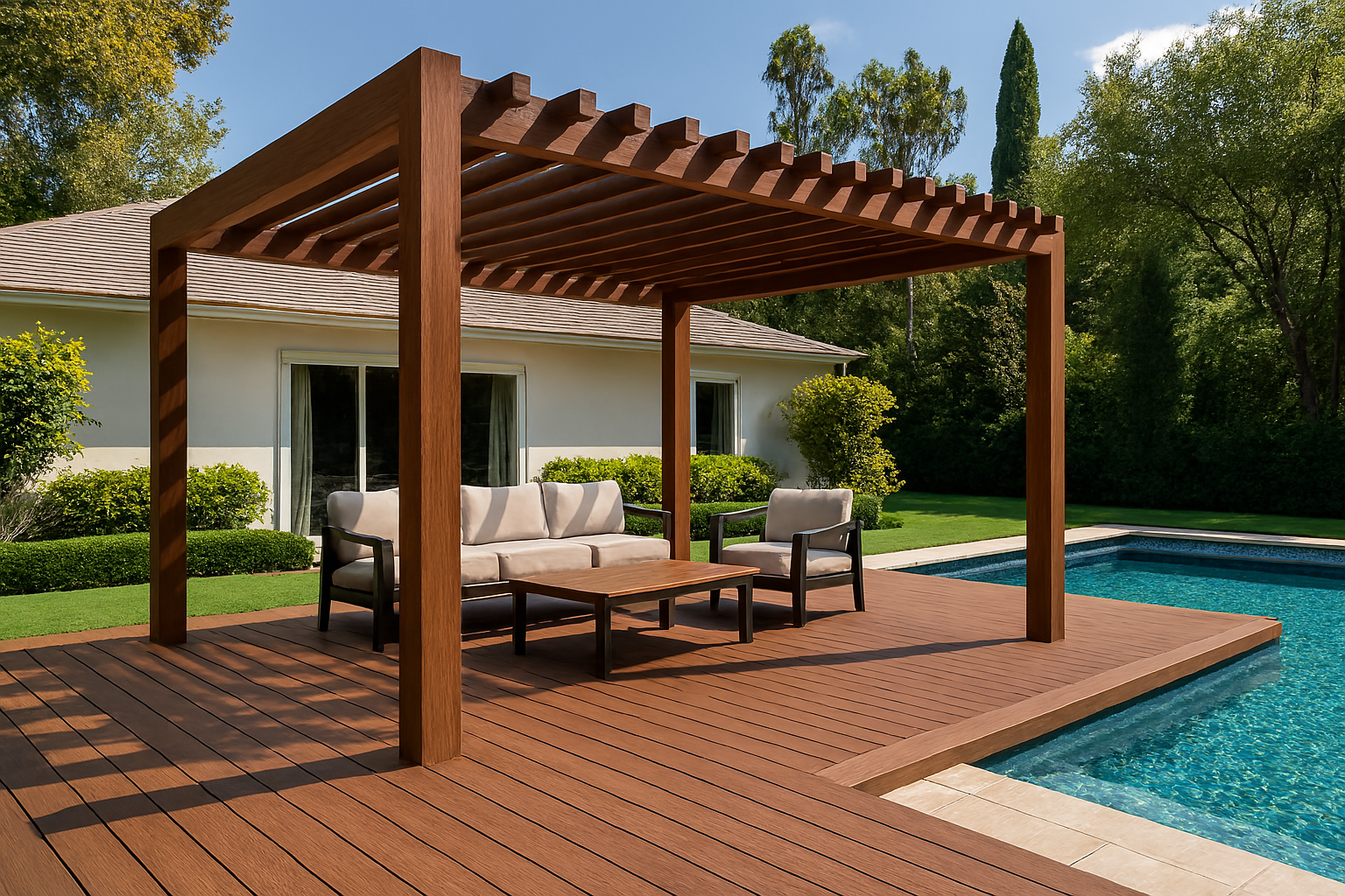 پرگولا چوب پلاست